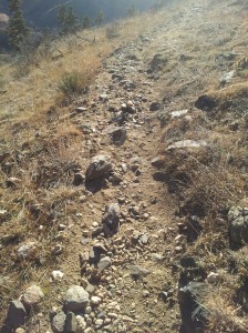 A closer look at the rocky path